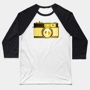 Gold/Yellow - Vintage 1960s Rangefinder Camera Baseball T-Shirt